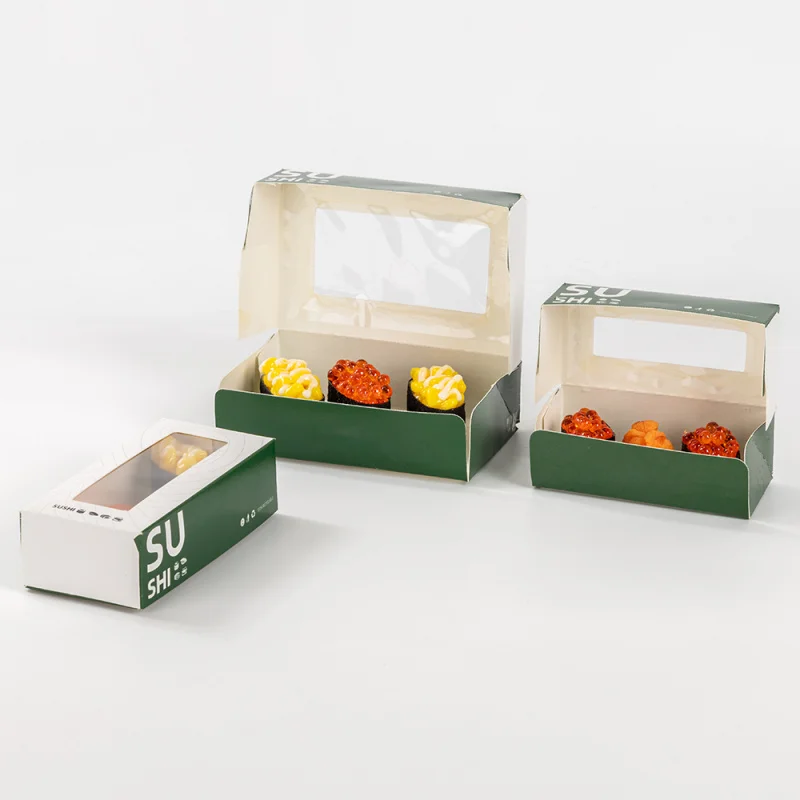 custom.LOKYO Customized Take Out Disposable Paper Sushi Box with Lid