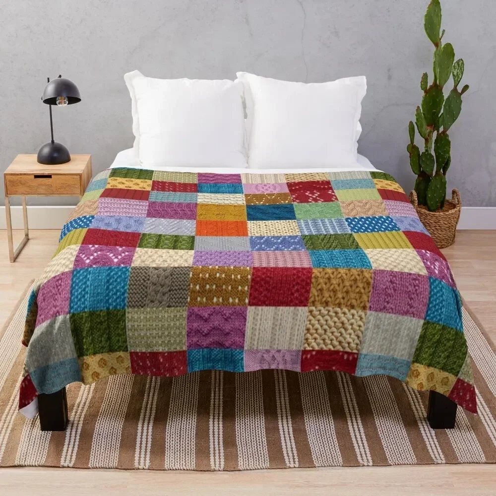 

Fine knit design pattern Throw Blanket for babies Luxury Brand Vintage Decorative Sofas Blankets