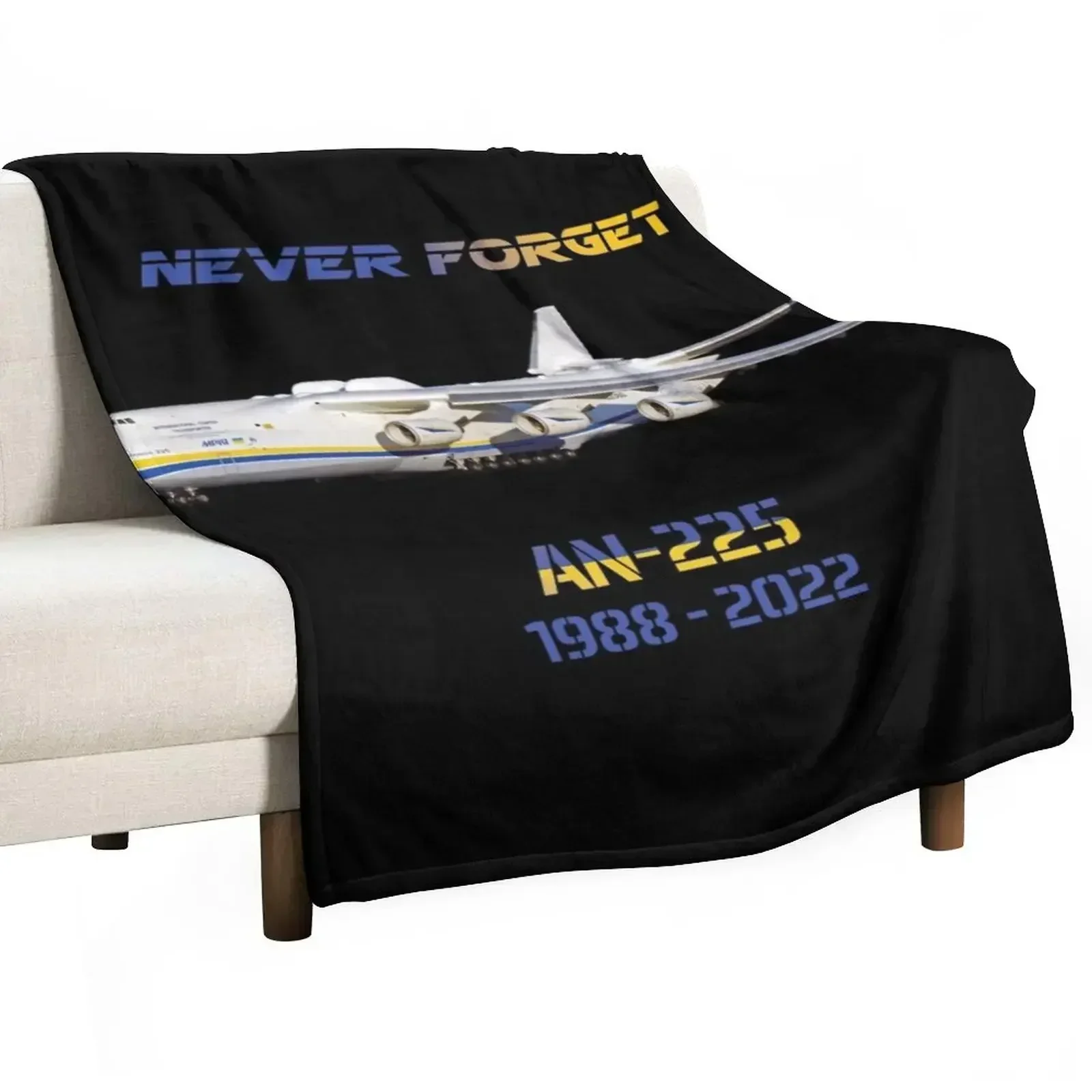 AN-225 Never forget Throw Blanket Decoratives Luxury Designer Blankets