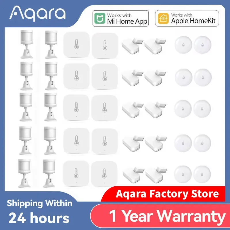 Aqara Window Door Temperature Humidity Human Body Motion Water Immersing ZigBee Sensor Swich Smart Home For Mi home HomeKit APP