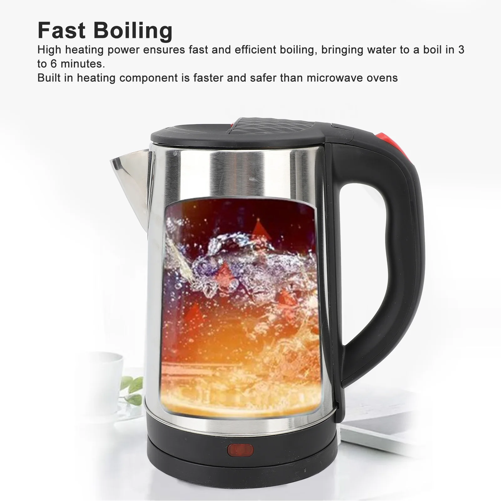 Electric Kettle 2.5L Prevent Dry Burning Auto Shut Off Fast Boiling Stainless Steel Water Boiler for Tea Coffee Electric Kettle