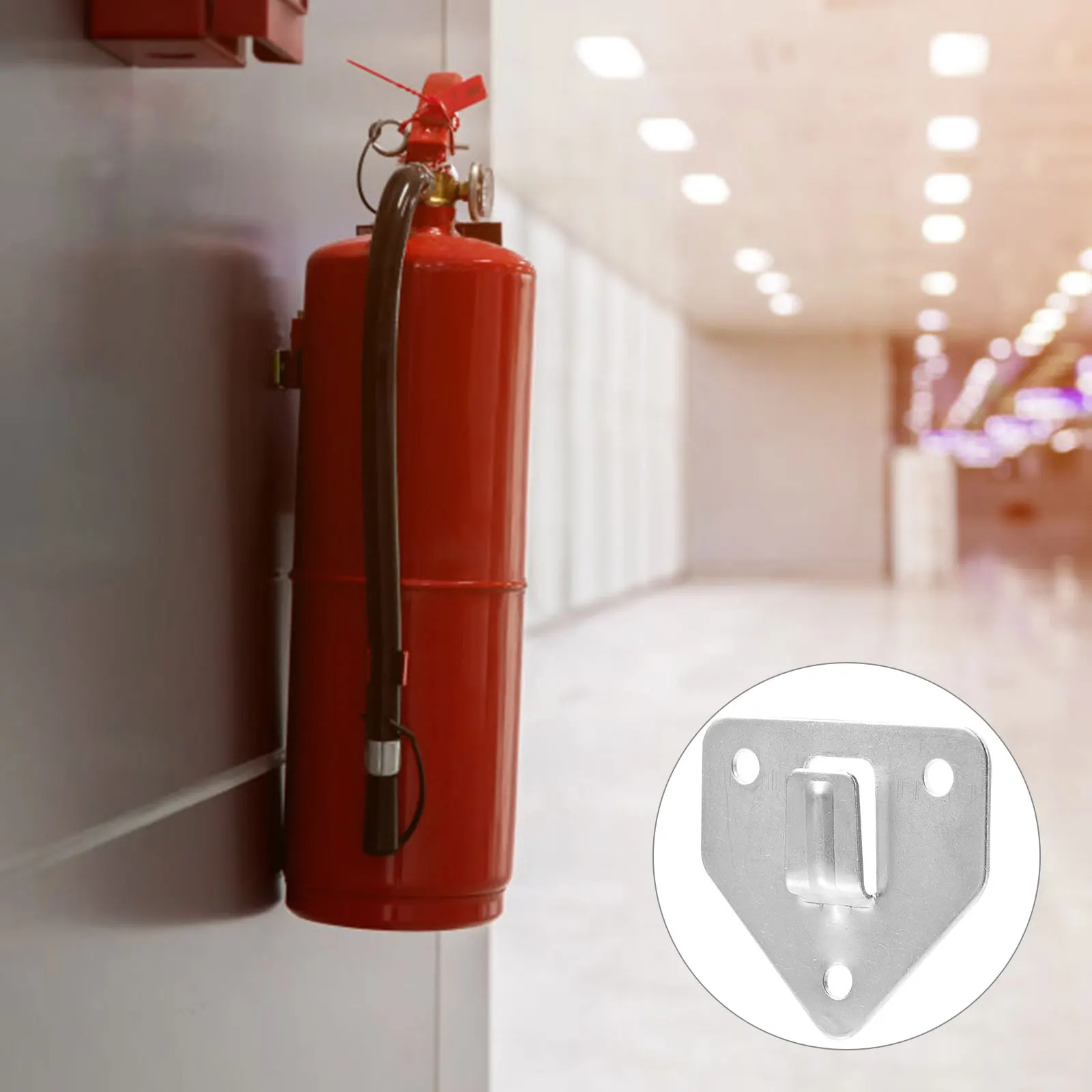 

8 pcs Wall Brackets Fire Extinguisher Holder Plates Extinguisher Hook For Wall Duty Metal Material Safe Convenient