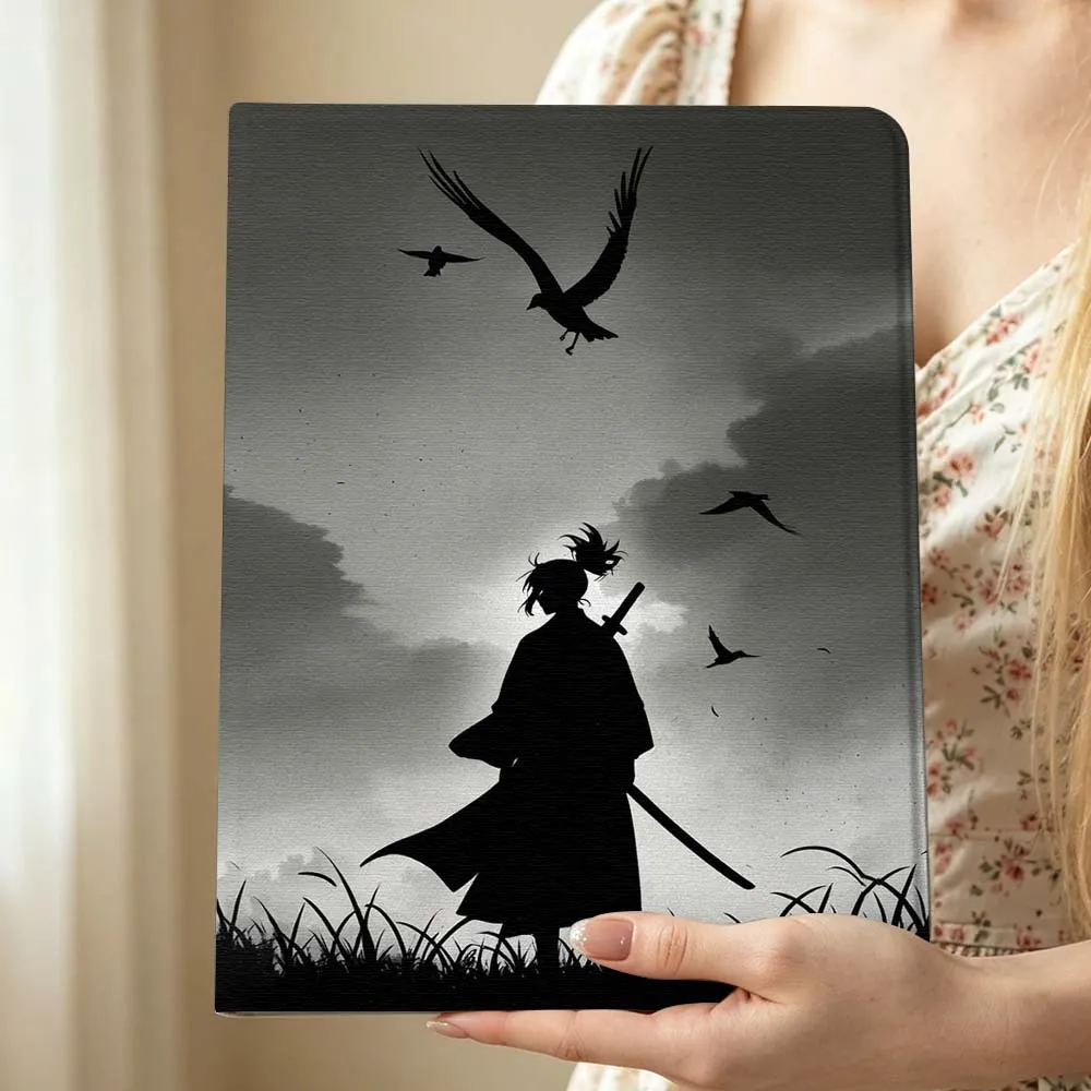 Cool Samurai Anime Pen Tray For Huawei MediaPad MatePad Honor Pro V6 9 V8 X9 X 10 13.3 12.3 11 11.5 Inch Tablet Case