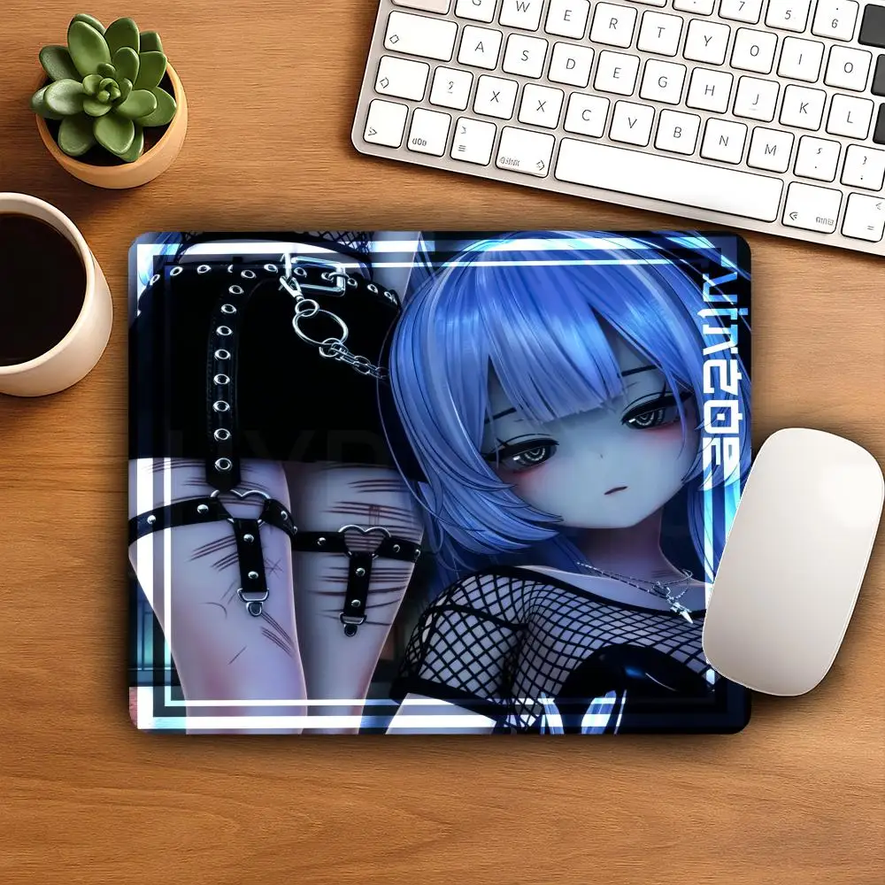 

HYBXAXC Dark Anime Girl Desk Mat, Non-Slip Gaming Small Mouse Pad, Cyberpunk Style Aesthetic Design for Gamer
