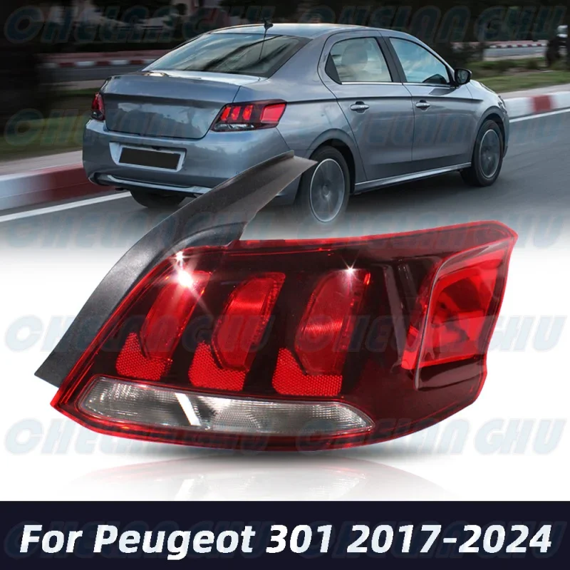 Tail Light For Peugeot 301 2017 2018 2019 2020 2021 2022 2023 2024 Right Side Rear Lamp + Circuit boards Without Bulbs