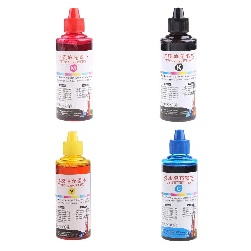 100ML Refill Ink Kit Universal Dye Printer Supplies Desktop Printing Paper Replacement for canon PG-245 CL-246 PIXMA MG2420