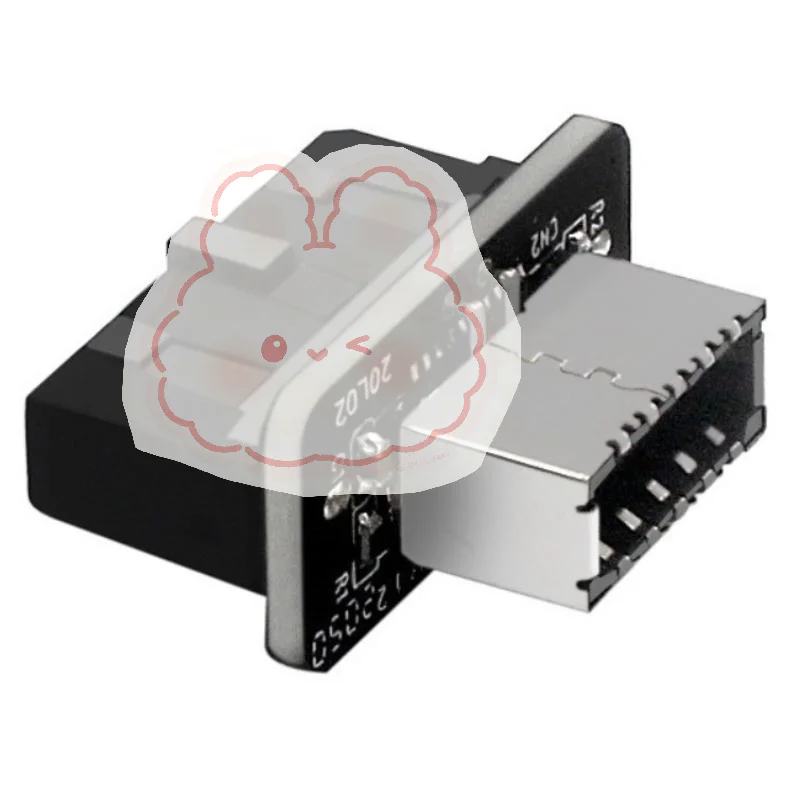 USB 3.0 Type-E Female to 19-Pin Male Adapter Heat Resistant for Internal Motherboard Desktop Computer Port Upgrade