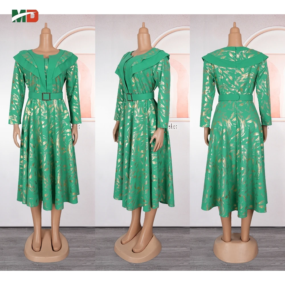 MD المرأة الأفريقية ملابس كاجوال حجم كبير عيد ميلاد تركيا فستان صيفي فاخر حفل زفاف خمر فستان أفريقي فام 2025