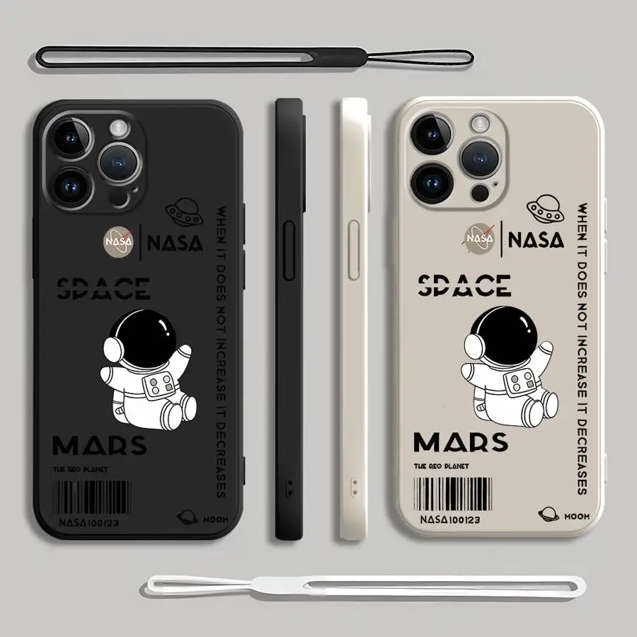 

NASA Space Case for iPhone 15Plus 14 Pro 15 XS XR 13 12 16 16Pro Max 11 7 8 Soft Cover