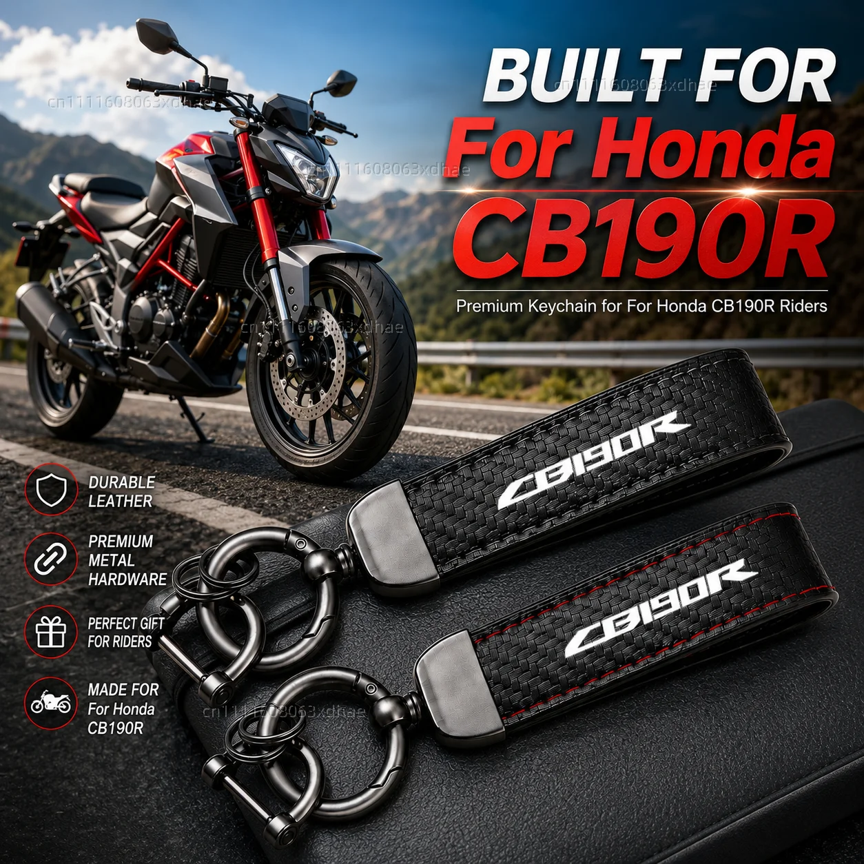 Llavero de cuero de alta calidad para motocicleta, accesorios para llavero para Honda CB190R CB 190R 2022 2021 2020