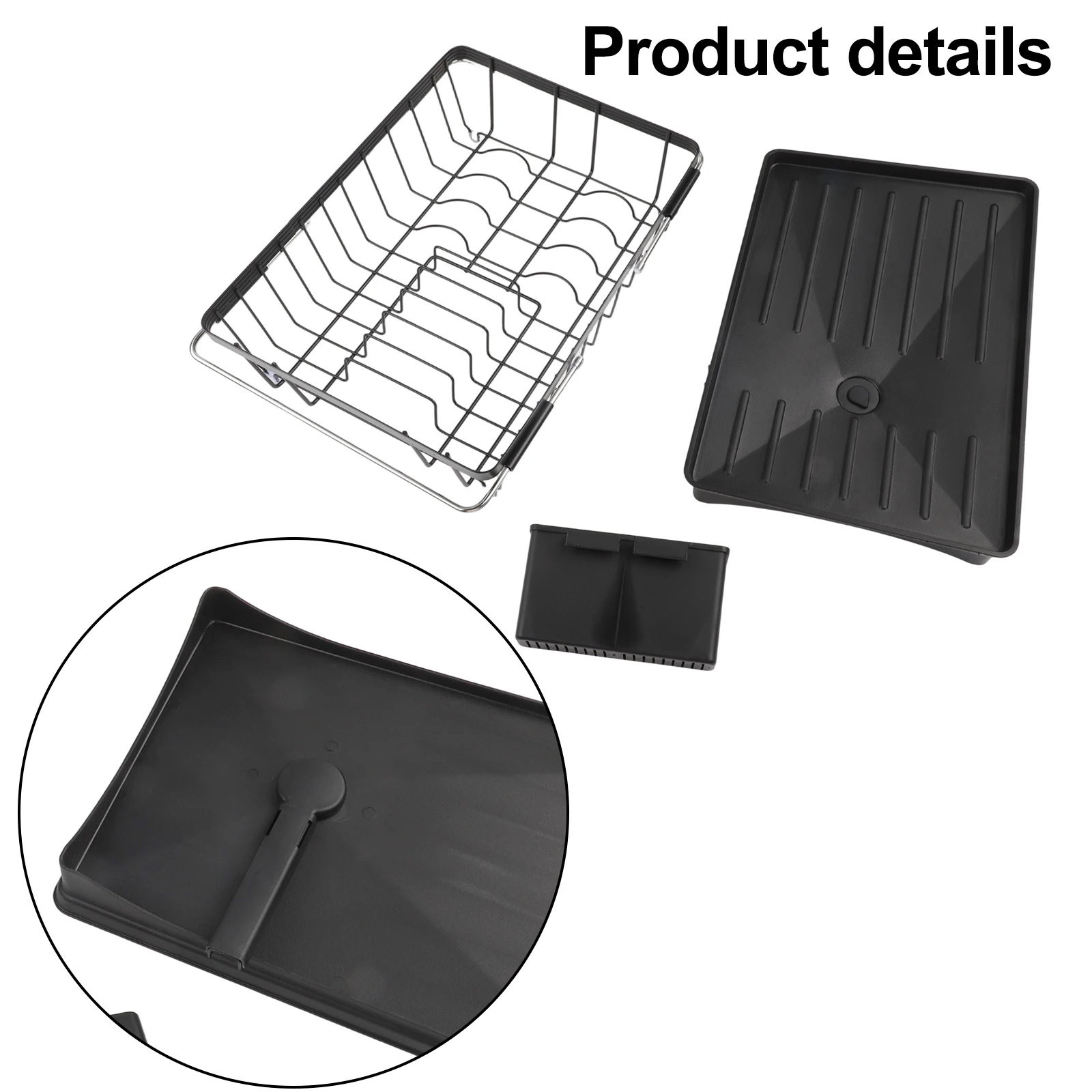 

Многофункциональная раскладная сушилка для посуды Busy Kitchen, экономящая пространство, 37x28.5x11.5см, со съемным держателем для столовых приборов, для занятых кухонь