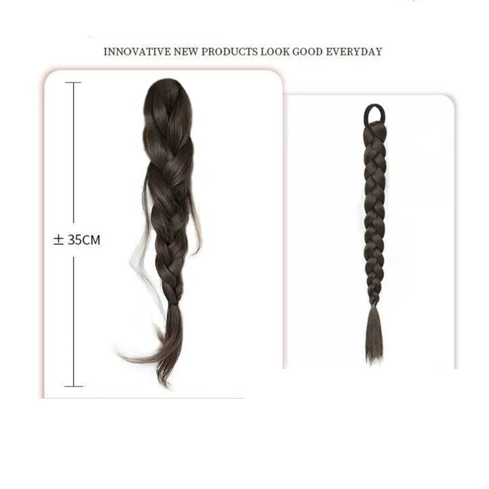 45 centimetri Trafilatura Treccia A Coda di Pesce Basso-legato Sintetico Coda di Cavallo Parrucca Donne Pigro Temperamentale Trecce Intrecciate Estensione Dei Capelli