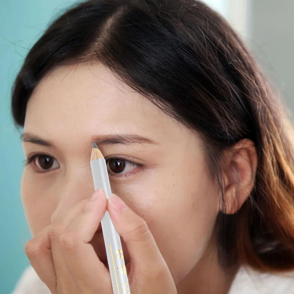 10 個 2 in 1 眉毛ペンシル シャープナー付き 防水 長時間持続するアイライナーペン 自然な外観のメイクアップツール 女性用