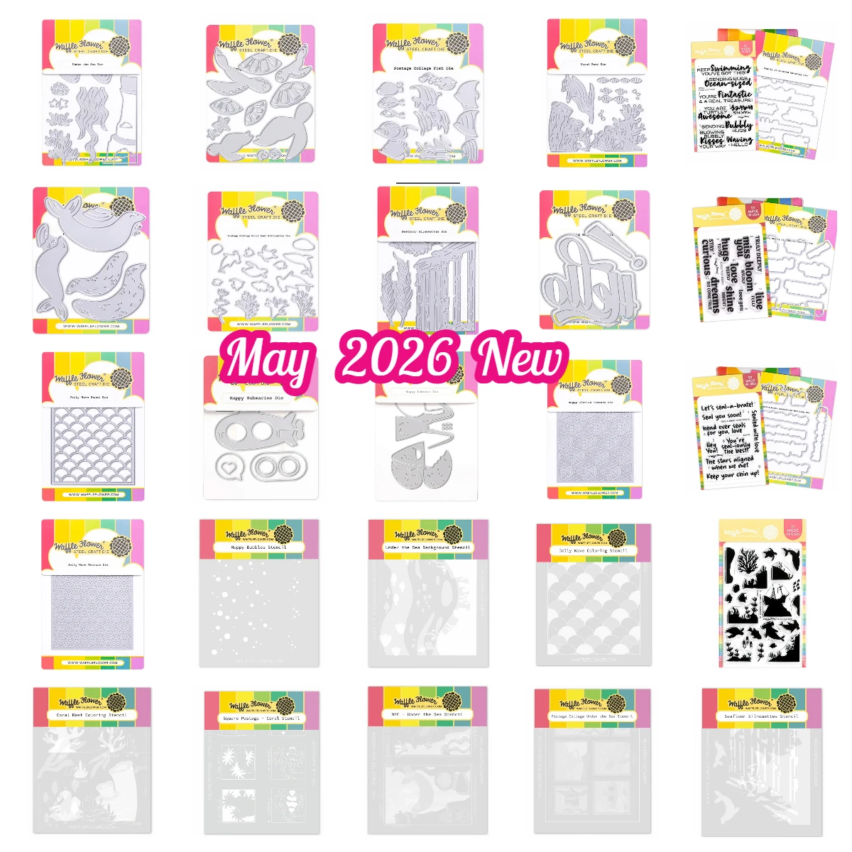 Wafelbloemen Zeebodem Silhouetten Vierkant Postzegel - Koraal Stencil Metalen Stansmessen Stempels DIY Handgemaakt Scrapbook Mei 2026 Nieuw - afbeelding 2