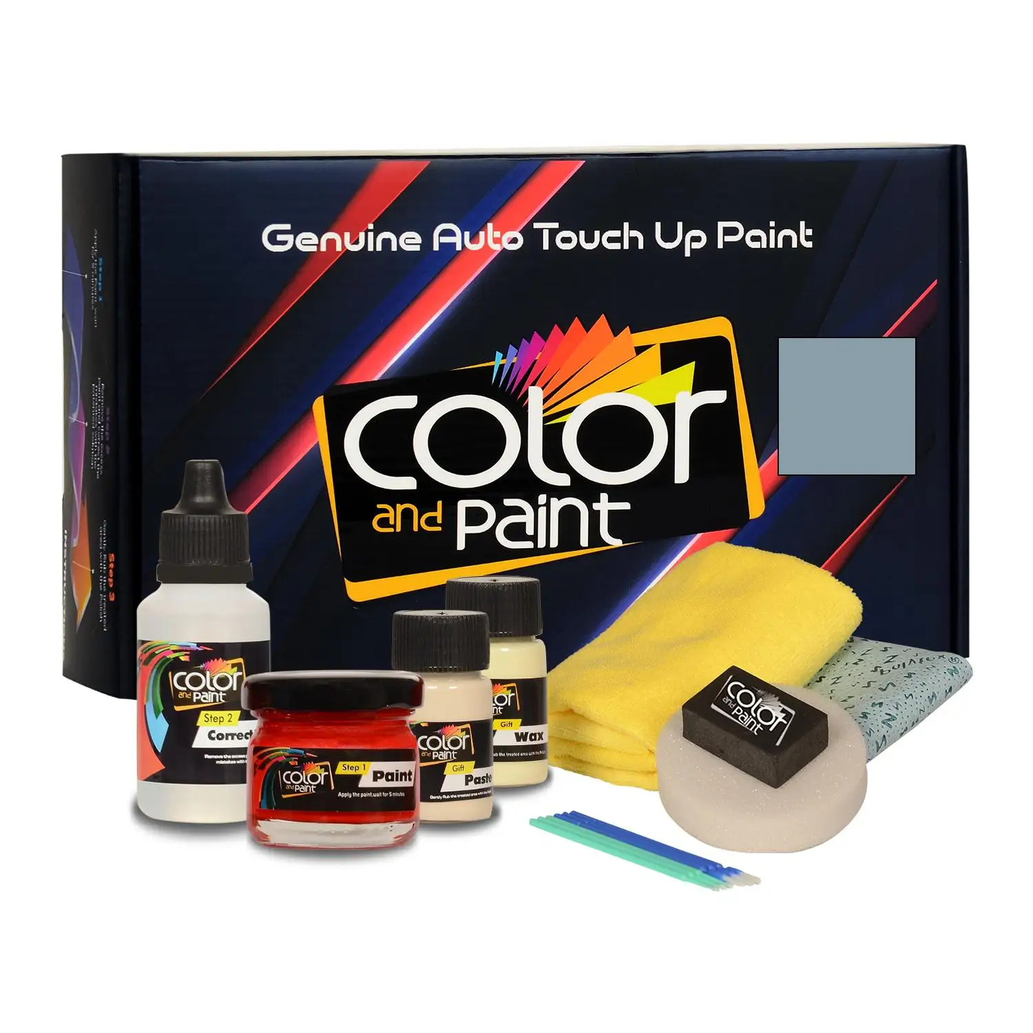 

Color and Paint compatible with Opel Automotive Touch Up Paint - EISBLAU MET - G54 - Basic Care