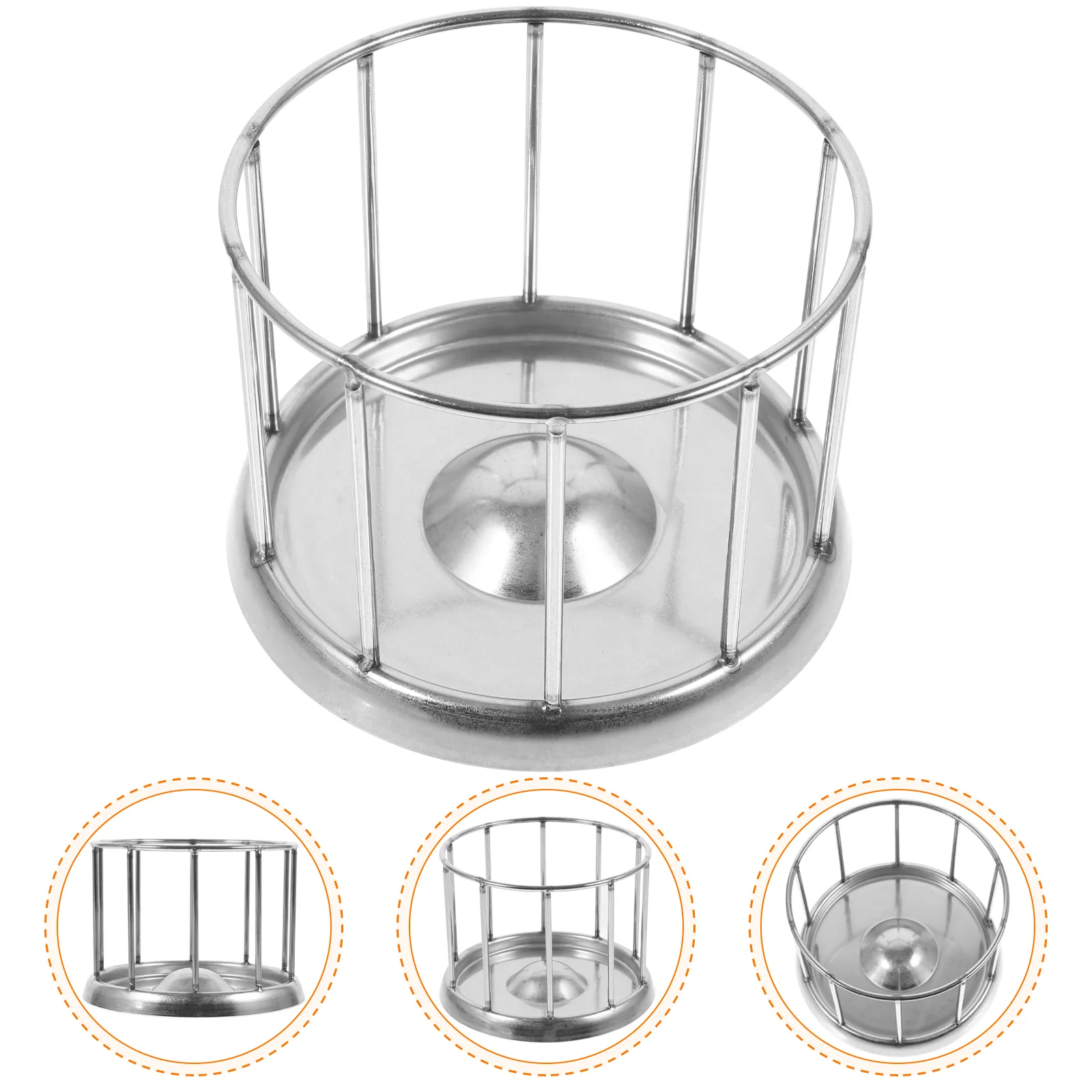 Feed Pan Tortoise Food Bowl Animals Stainless Steel Crawler Pet Feeding Dish Plate