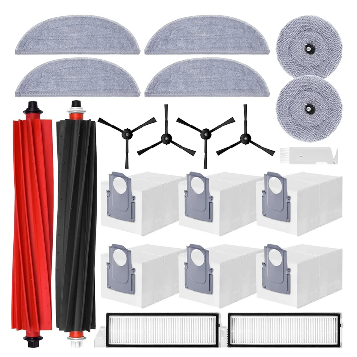 

Набор аксессуаров для Roborock S8 Maxv Ultra, мешки для пыли, основная роликовая щетка, боковые щетки, фильтр, 6 швабр, аксессуары для пылесоса