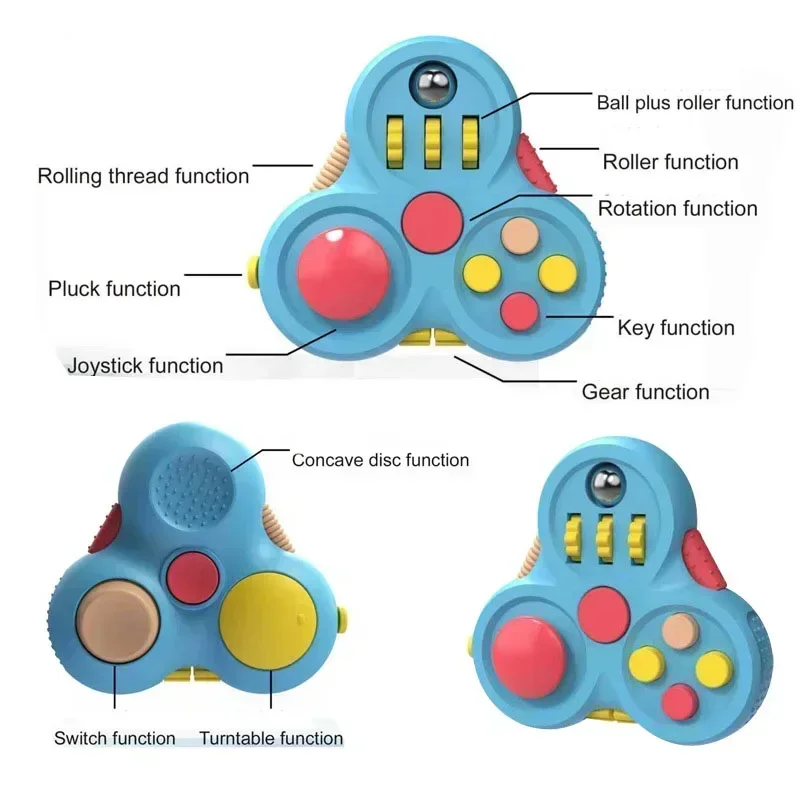 Spinner di decompressione Fidget in tinta unita per rilasciare lo stress Autismo Ansia Alleviare i bambini adulti Sollievo dallo stress Anti-stress Fingerti