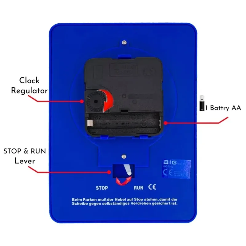 سيارة وقوف السيارات القرص الموقت على مدار الساعة عرض الوقت أدوات وقوف السيارات البلاستيكية الزرقاء 24 قرص وقوف السيارات وقوف السيارات متر