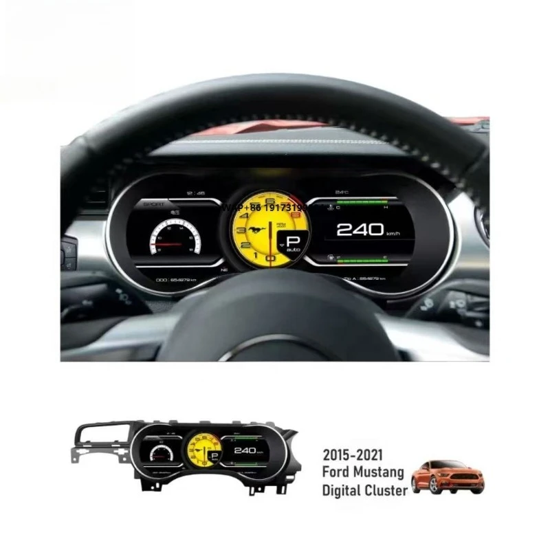 

15.8 Inch Plug and Play Digital Instrument Cluster Speedometer for Mustang 2015-2021