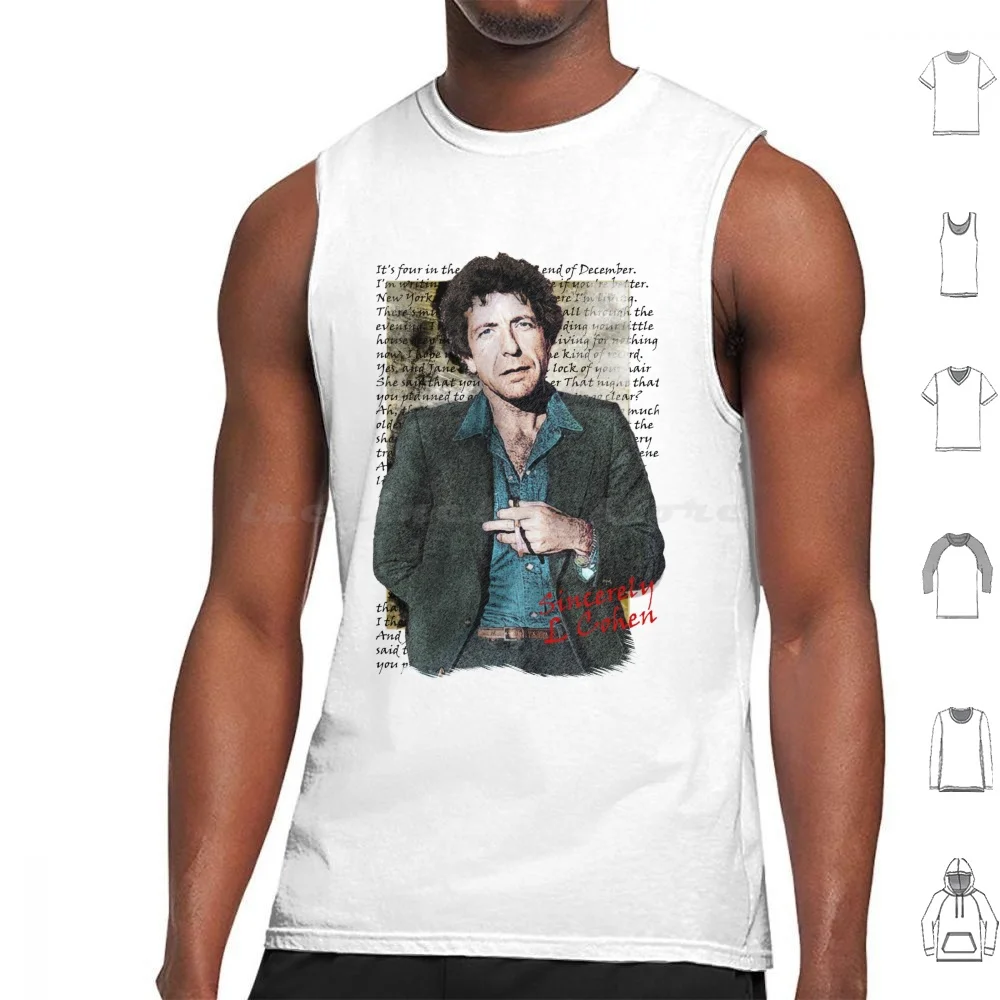 Famous Blue Raincoat Tank Tops Print Cotton Thebluebox115 Leonard Cohen Famous Blue Raincoat Lyric Quote Folk Music