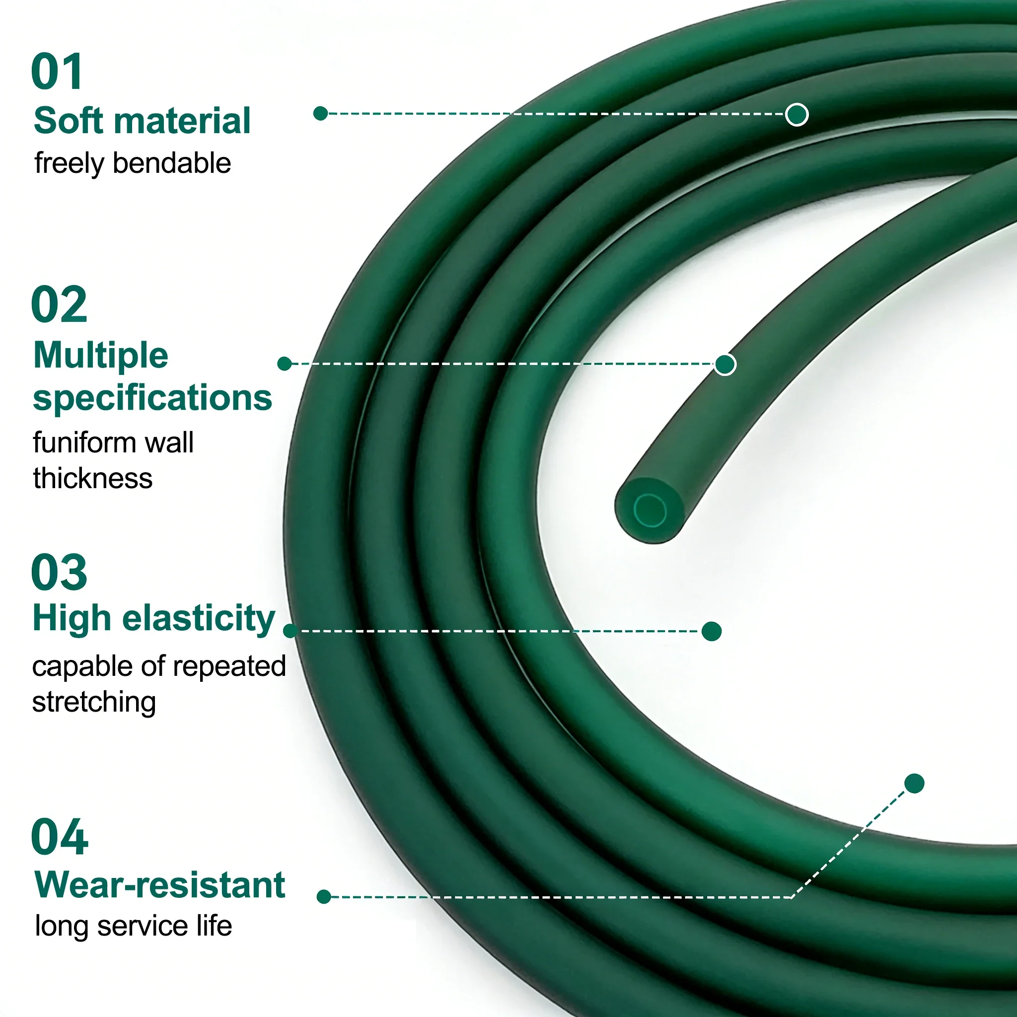 Premium Latex Tube 1/2/3/5M 2040 3060 4070 Freeze Resistant High Flexibility Stable Tension Tube for Slingshot & Fitness
