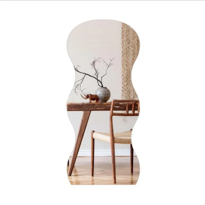 Clothing, full body floor-to-ceiling mirror Home wall hanging Internet celebrity ins Irregular coffee clothing store