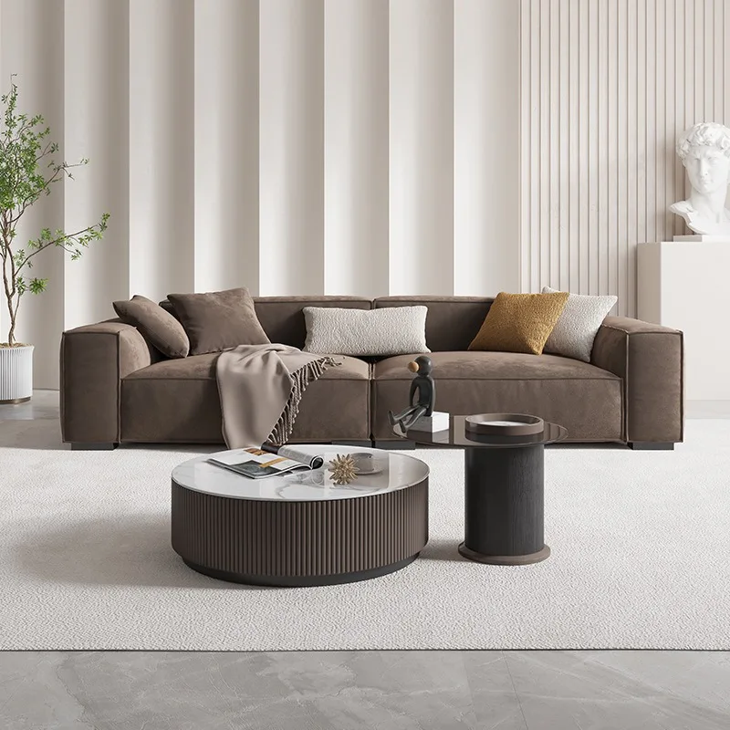 Italian minimalist fabric sofa modern minimalist living room combination tofu block sofa matte technology cloth