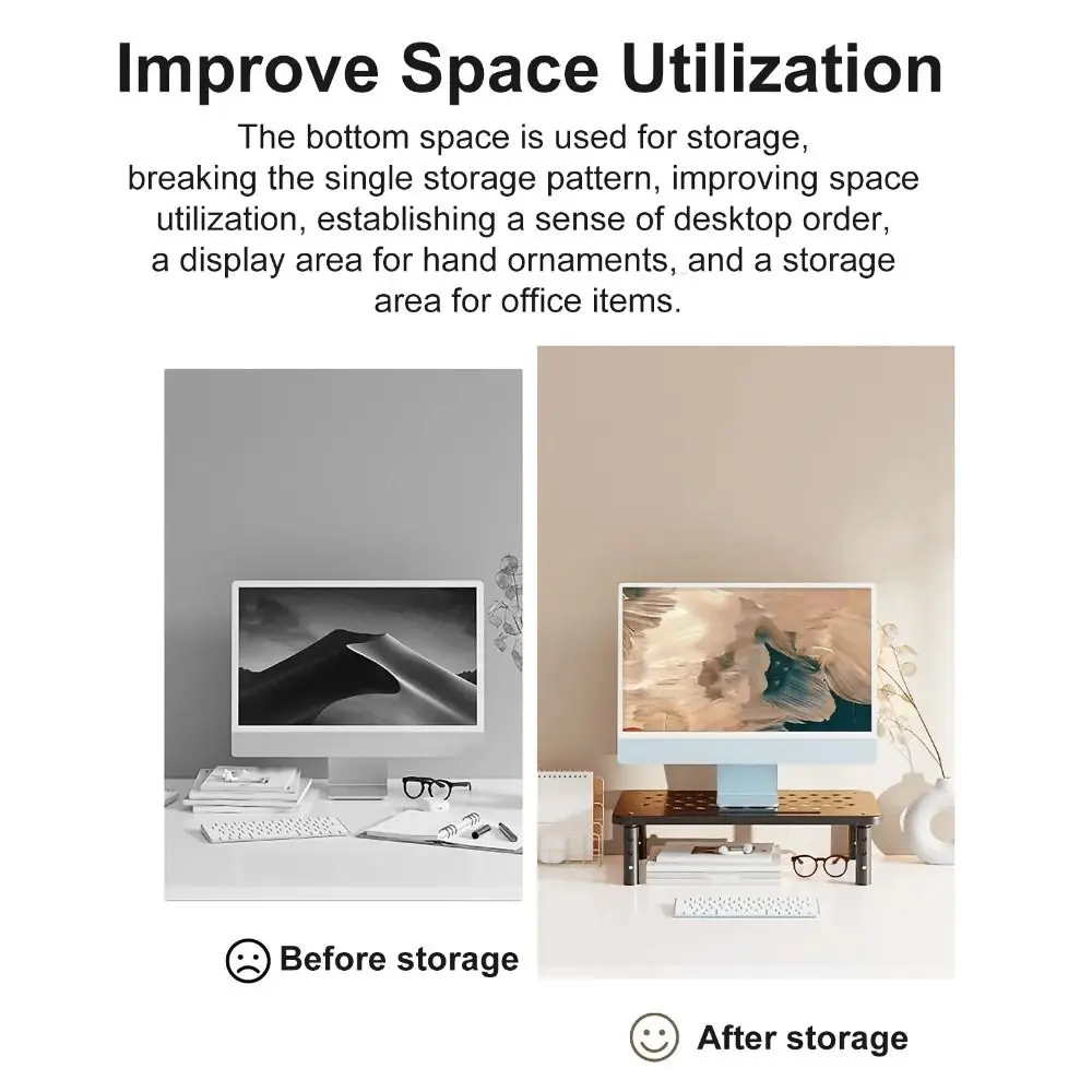 

3-регулируемый по высоте компьютерный монитор, вентиляционные отверстия для воздушного потока, стальная конструкция, регулируемая подставка для ноутбука, большая несущая нагрузка