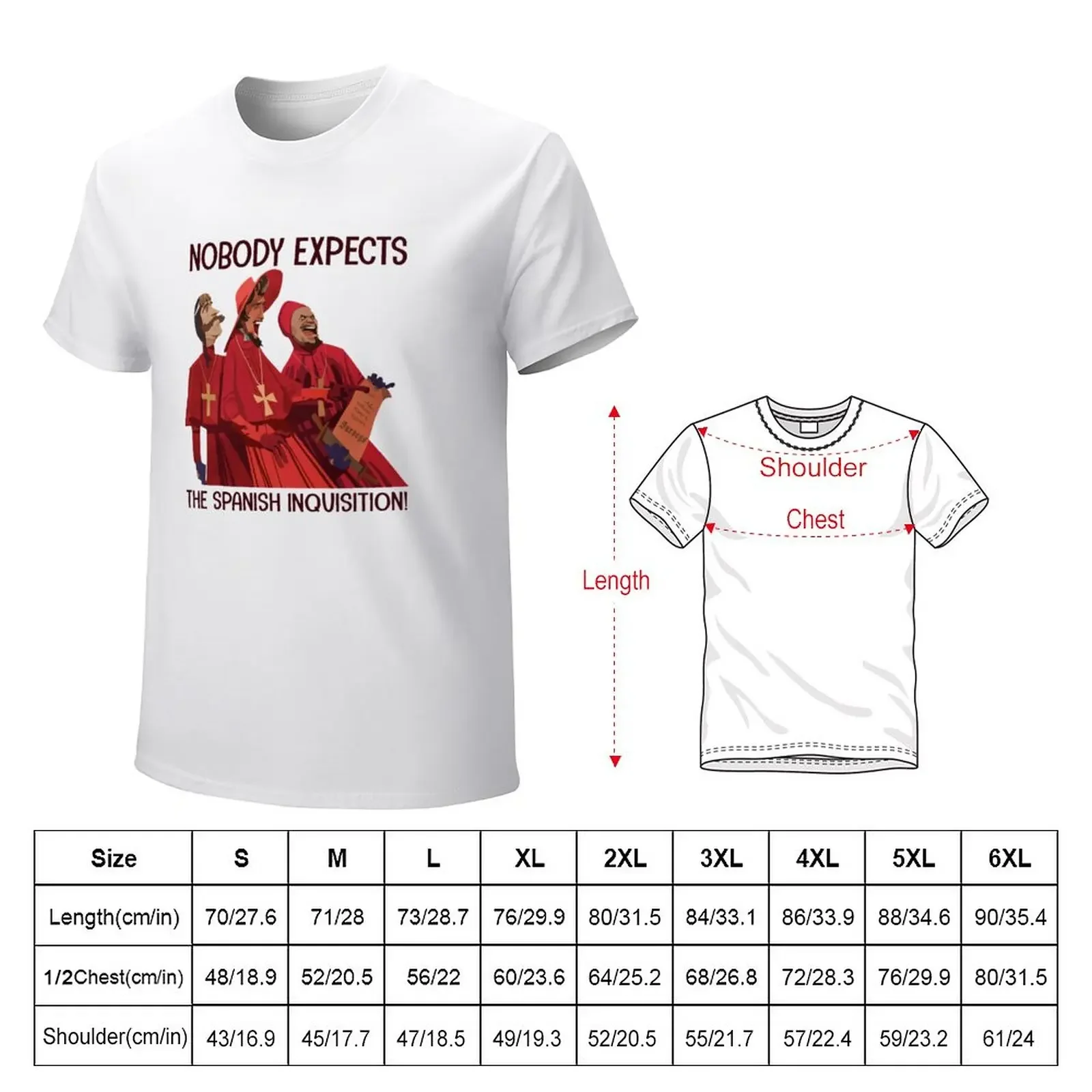 Nobody Expects The Spanish Inquisition T-Shirt sports fans for a boy Short sleeve tee heavy weight t shirts for men