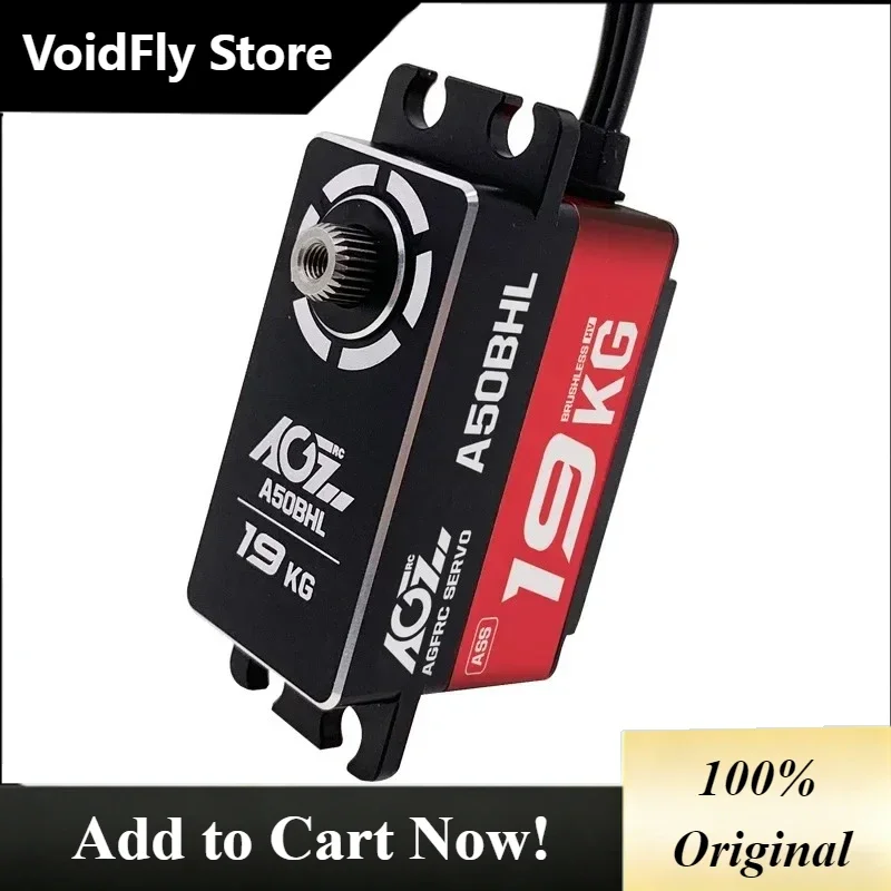 VoidFly Original AGFRC A50BHL Metal Programmable 19KG Profile High Speed Brushless Steering Servo for climbing car on roff road