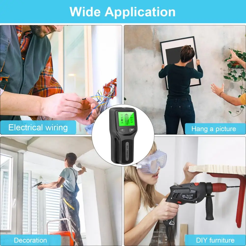 Accurate Stud Detector  Microprocessor Chip Wide Applications Wall Scanner  Portable Compact Beam Finder