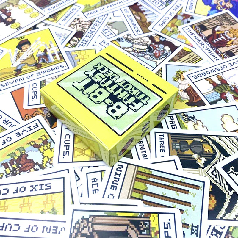 1 Box 8 Bit Fantasy Tarot Deck Card Profetie Waarzeggerij Familie Party Board Waarzeggerij Spel Beginners Tarot Kaarten Bordspel