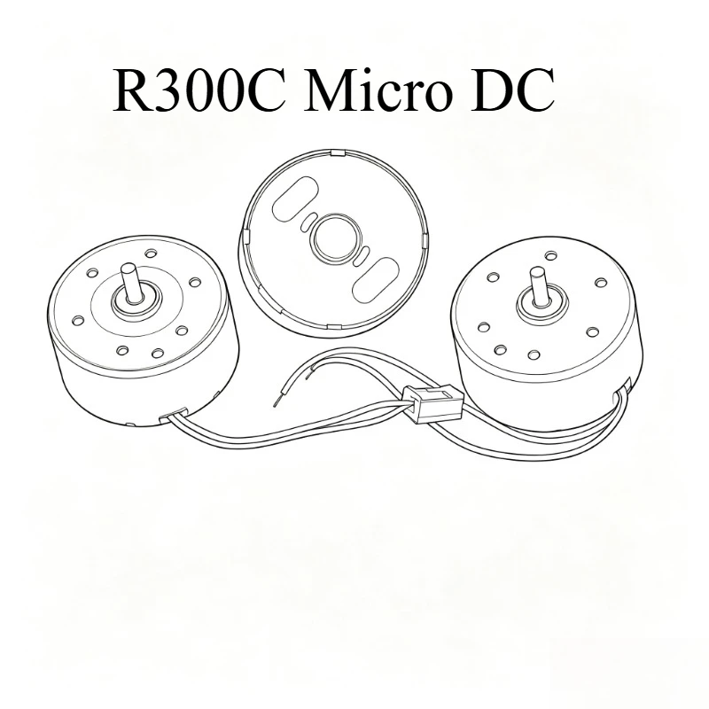 2PCS/Lot R300C Micro DC small motor DIY handmade Mini Solar Cap Fan USB high speed belt cable Small Motor R300C belt cable