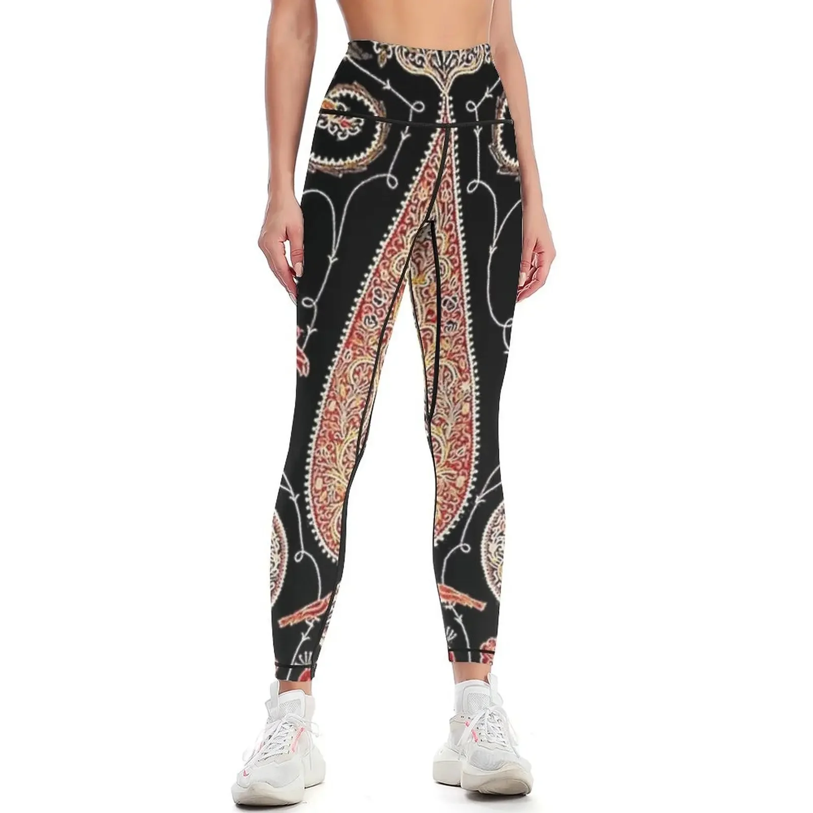 

Antique Persian Silk Rashti-Duzi Print Leggings Women sports Legging sexy woman sports for gym gym womans Womens Leggings