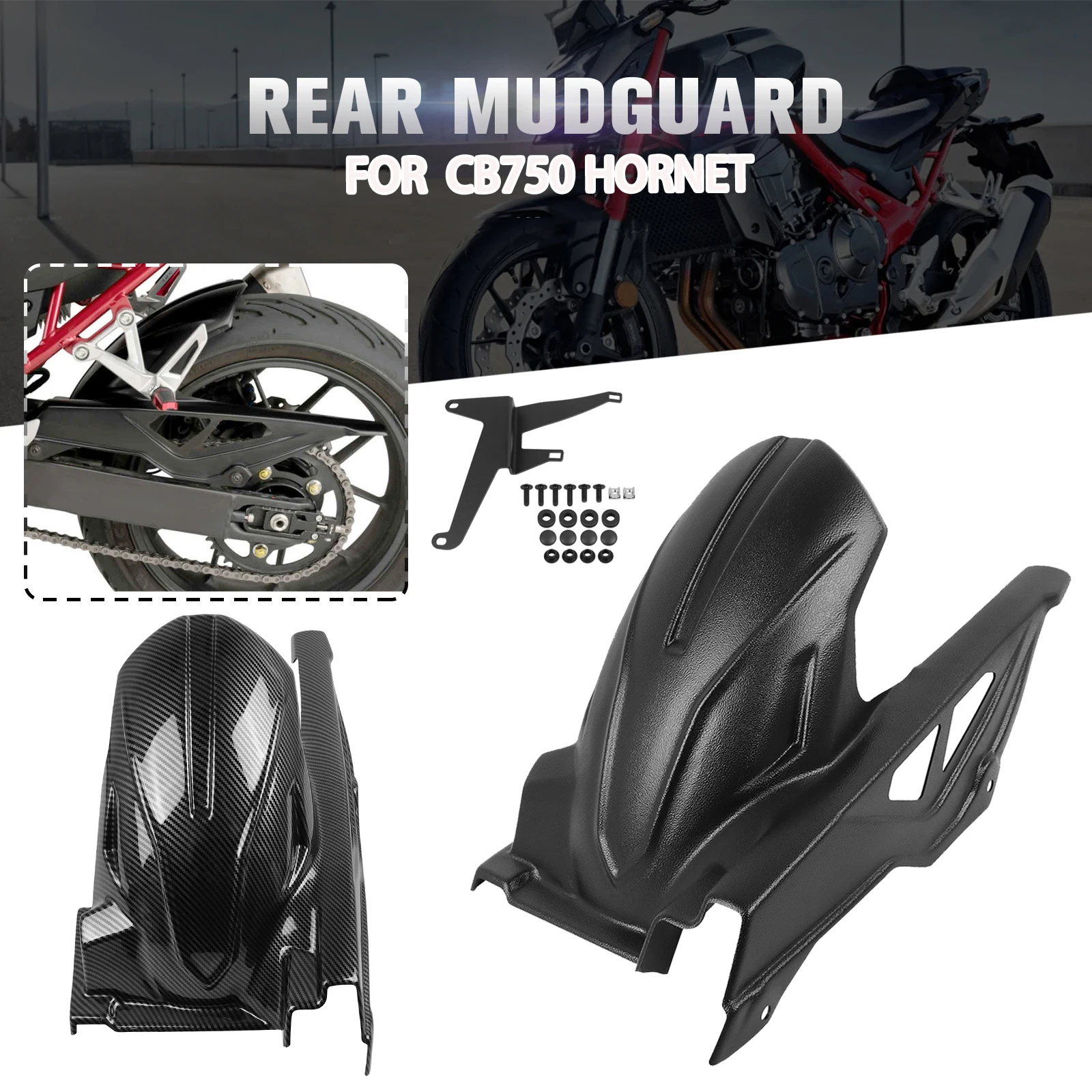 

Motorcycle Hugger Rear Fender For Honda CB750 Hornet CB 750 2023-2025 Rear Wheel Extension Mudguard Splash Guard Accessories