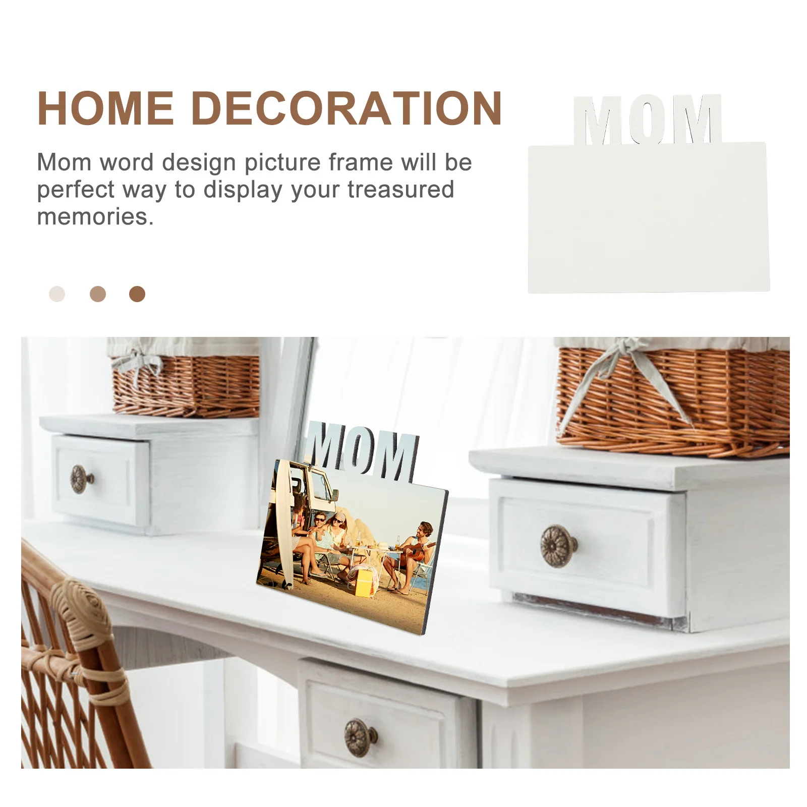 

Sublimation Blank Photo Frame DIY Heat Transfer Tabletop Decor Mom Picture Display Frame Mother's Day Gifts