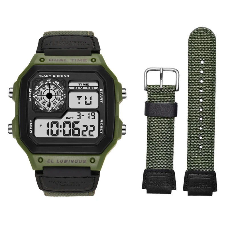 

Nylon Strap Watch For Men SYNOKE 9619B Waterproof Shockproof Digital Men Watch Electronic Sports Watches relogio masculino