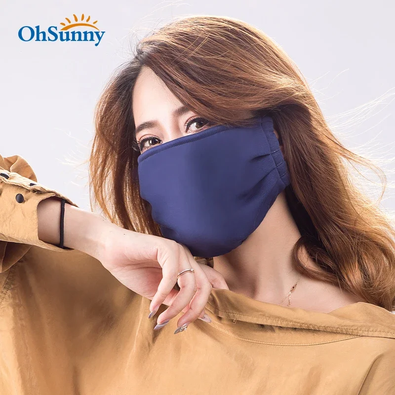 OhSunny maschere per il viso da donna Cover Full face Outdoor antivento caldo con maschera solida in corda per l'orecchio regolabile morbida e traspirante in velluto