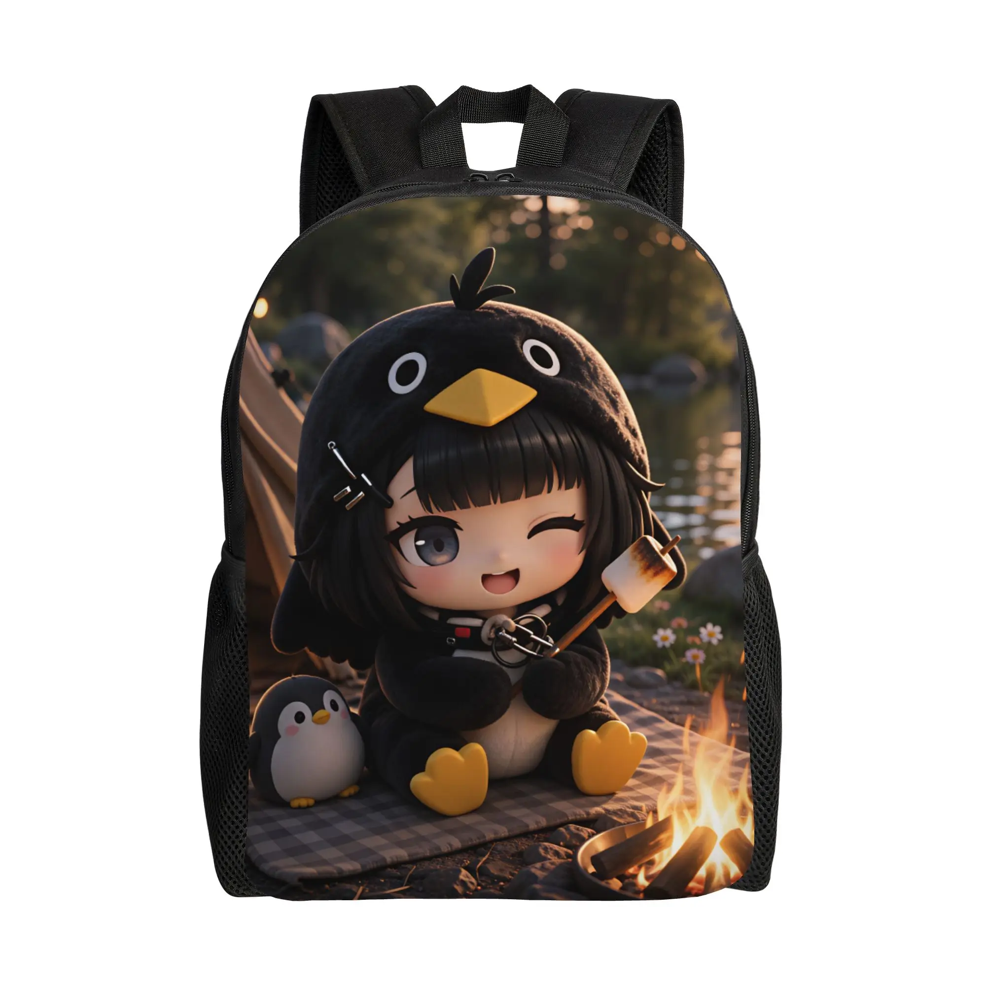 Gugu Gaga Penguin  Backpack  Sport Backpacks Teen Streetwear School Bags Custom Print Rucksack