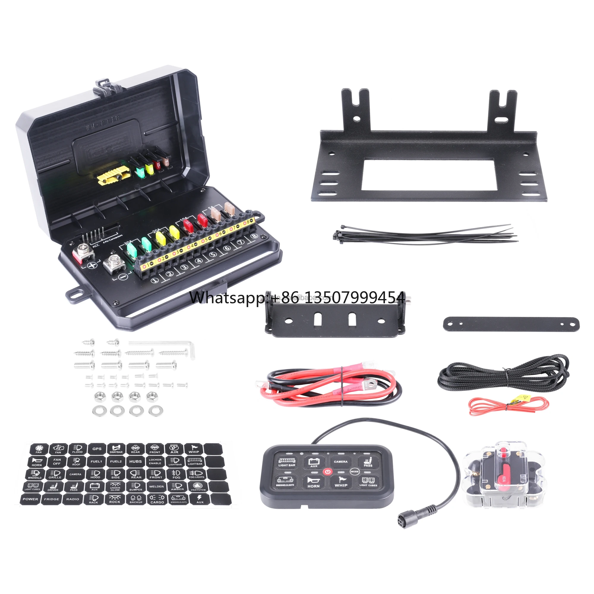 

12-24 Volt LED Light Switch Panel Universal Wireless Remote Control 8 Gang Switch Panel for Off-Road Cars New Accessories