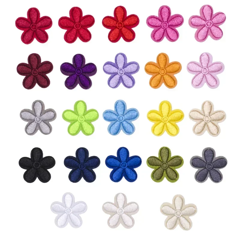 200pcs/Lot Small Sunflower Embroidery Patch Amend Shirt Bag Underwear Decoration Bedding Table Curtain Cover Accessory Applique