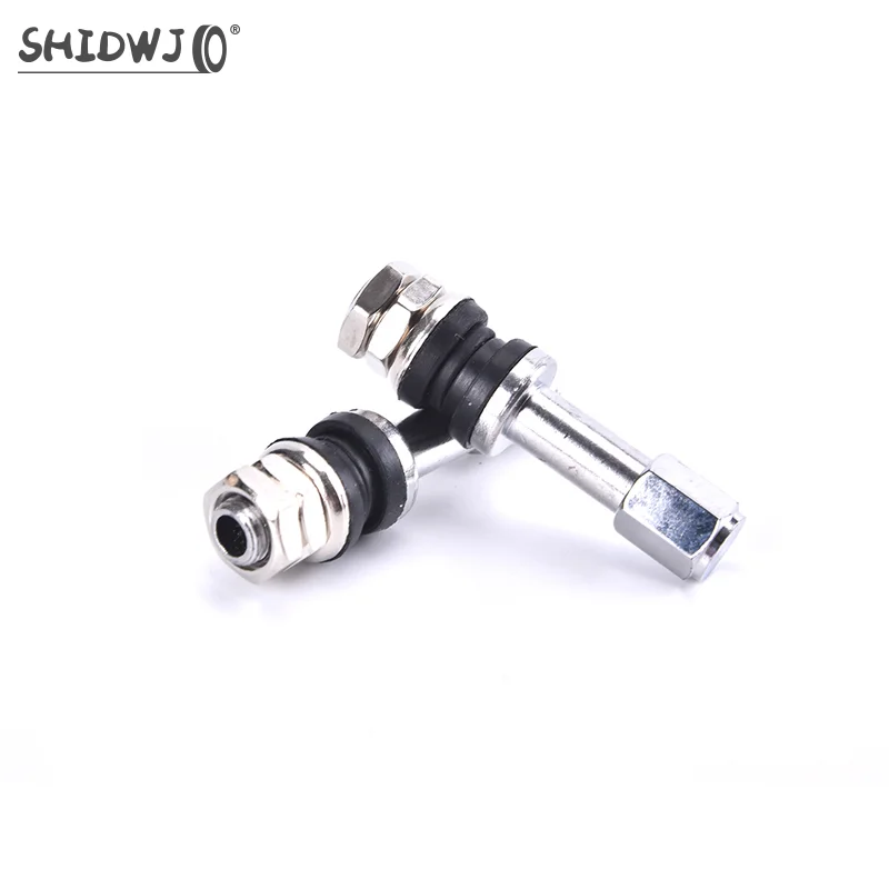 4pcs TR48E Bolt-in Car Tubeless Wheel Tire Valve Stem Dust Cap Cover For Motorcycles Scooter Moped Bicycle Stainless Steel Rims