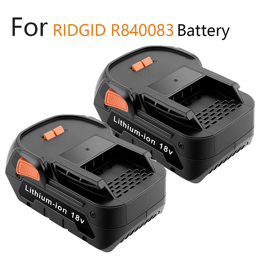 

2 Pack 18V 6000mAh R840083 For Ridgid Battery R840087 R840086 R840084 AC840085 Cell9102 Replacement Ridgid Battery