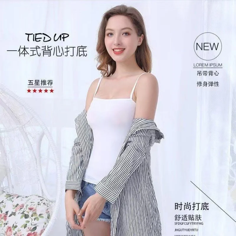 [Factory Wholesale] Spring and Summer Running Volume Solid Color Small Sling Vest Inner Match Bottoming Women's Slim Fit plus Si