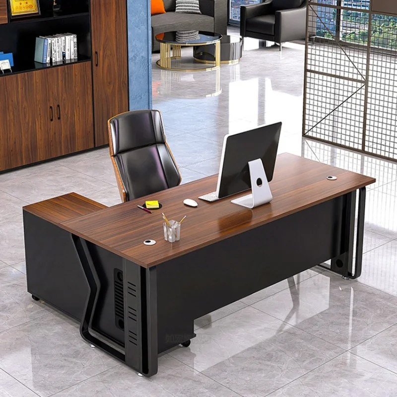 Boss Workbench Office Desks Simplicity Computer Modern Executive Office Desks Drawers Table Bilgisayar Masası Furniture QF50OD