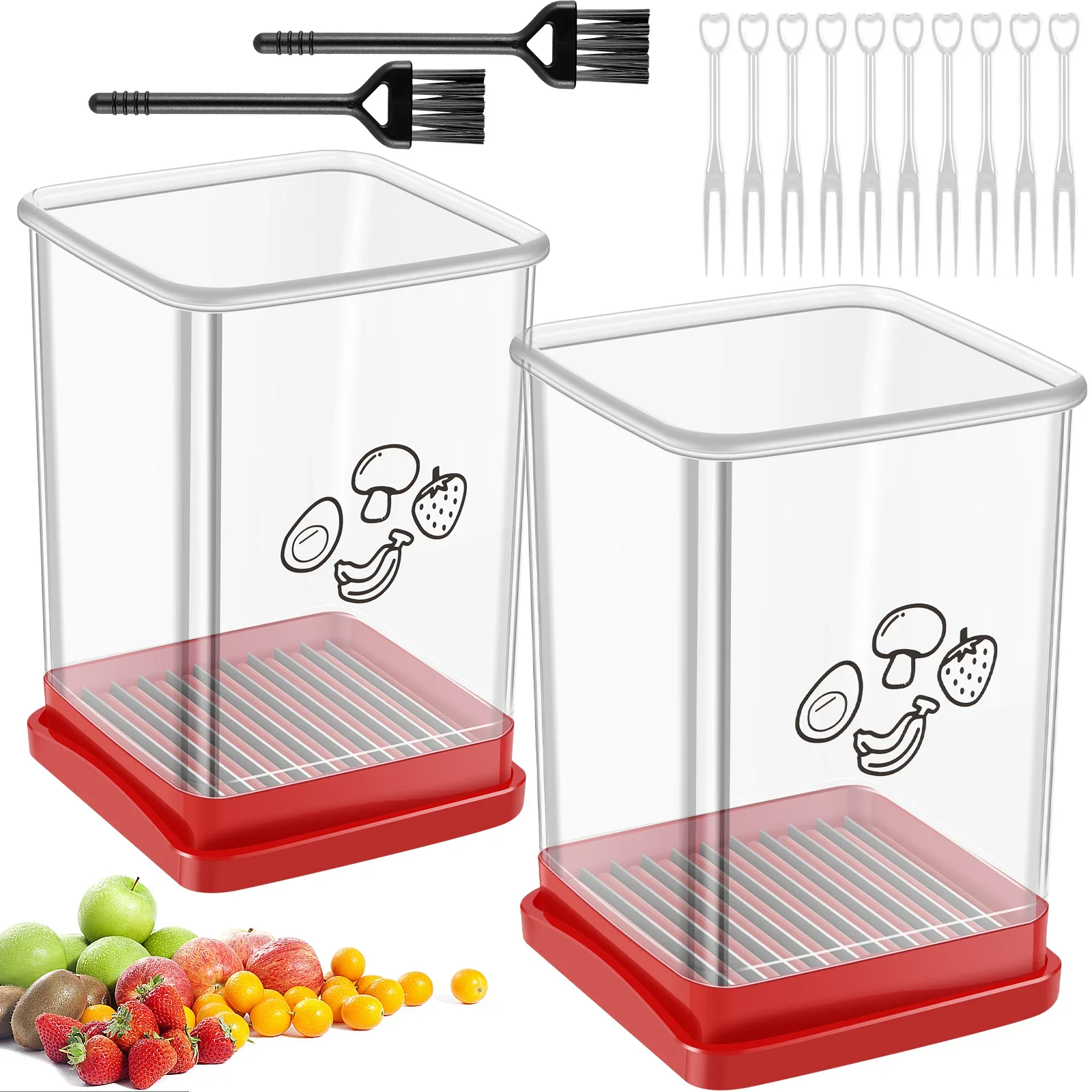 

2Pcs Cup Slicer Cutter with Push Plate Compact Fruits Slicer Cup Multifunctional Speed Cup Slicer Efficient Cup Egg Slicer Even