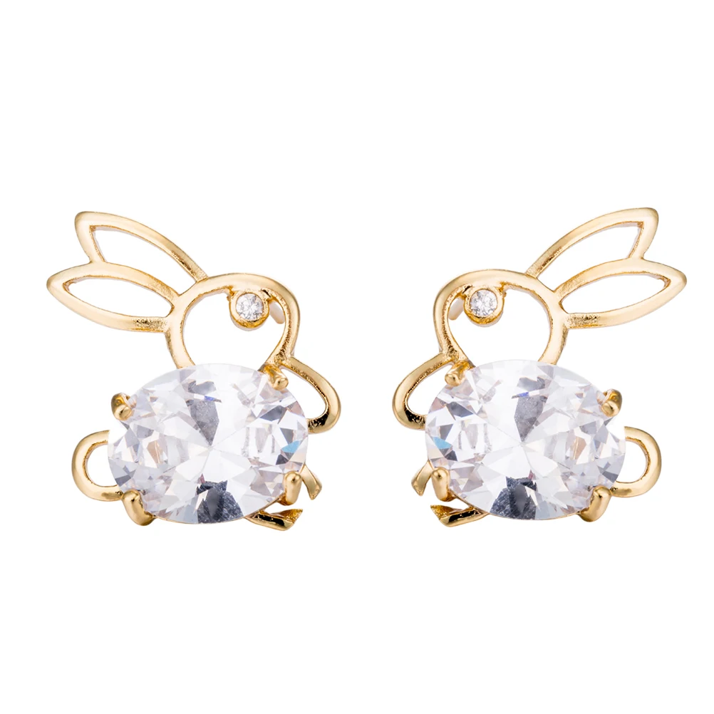 

Zircon Ear Women -shape Earrings Small Fresh Jewelry Decor Trendy