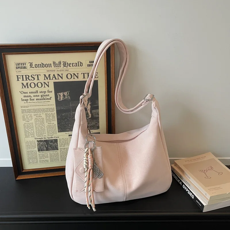 

Стильная женская универсальная сумка-тоут, модная весенняя сумка через плечо большой вместимости, повседневная и простая сумка для поездок на работу и учебу для школьников