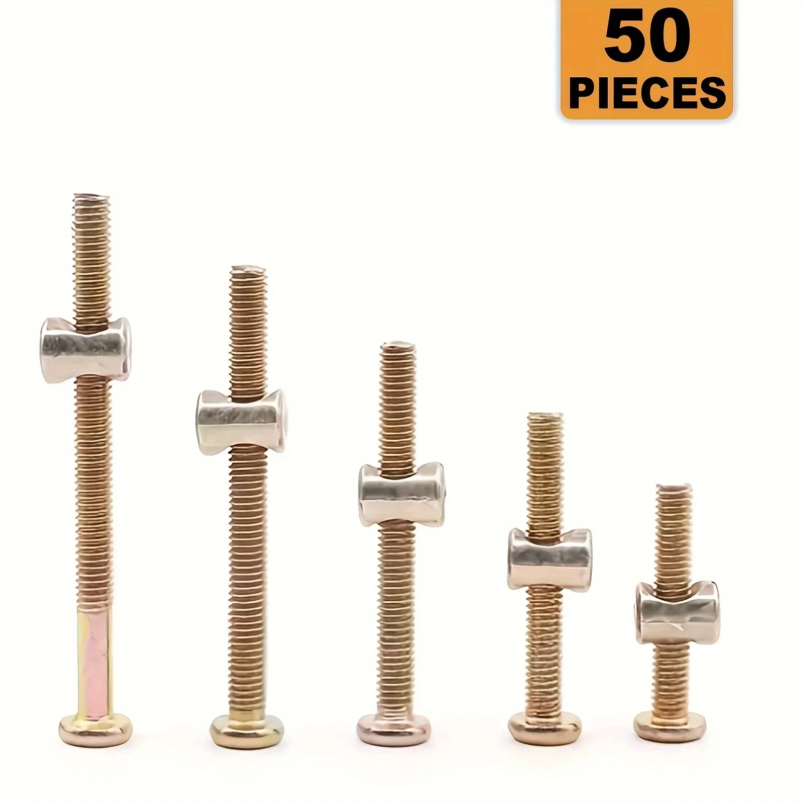 

25 sets of crib and crib screws and hardware: hexagonal socket head screws, cylindrical nuts and bed, headboard, chair and furni